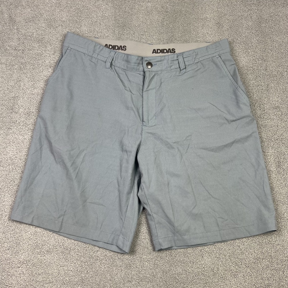ADIDAS Ultimate 365 Golf Shorts Men 36 Blue Herringbone Stretch Performance READ